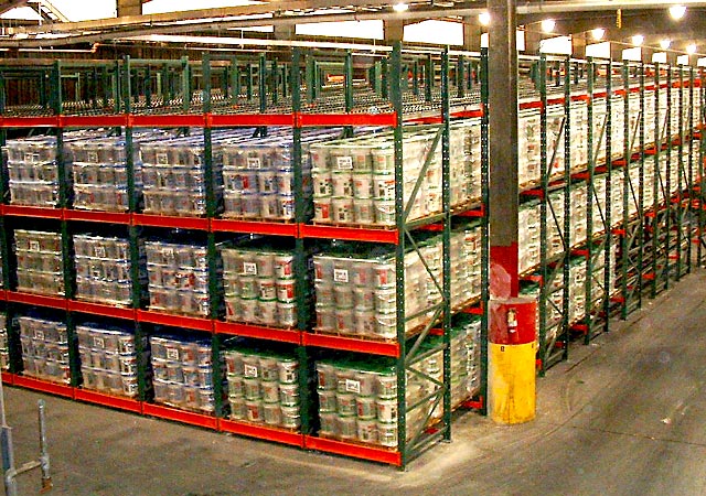 Pallet flow rollers for first-in first-out storage